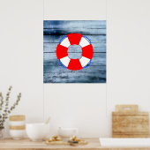 Leverancier op houten bord poster (Keuken)