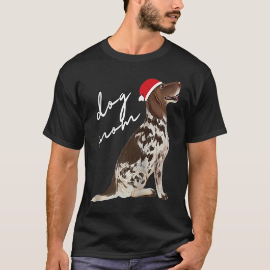 Leverancier & White English Pointer Dog Mam Kerstm T-shirt (Voorkant)