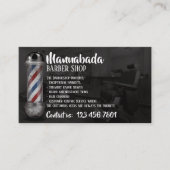 Leverancier winkel voor barber pole aangepaste fot visitekaartje (Voorkant)