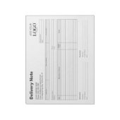 Leverbon Template | Maatwerk Logo Formulier Notitieblok (Linkerzijde)