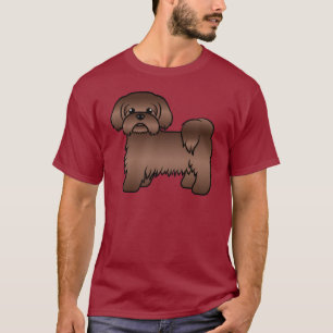 Leverbruine Shih Tzu Mooie Cartoonhond Illustratie T-shirt
