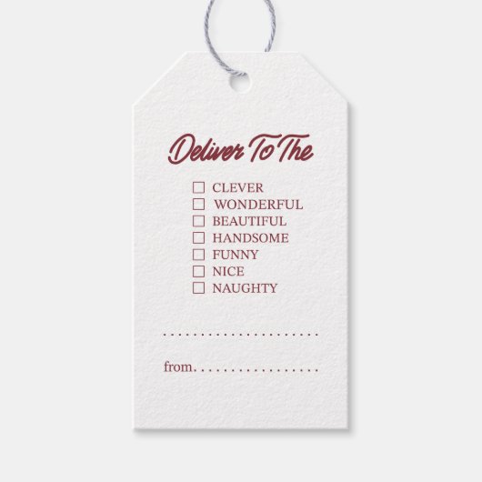 Leveren aan de cadeaulabel (Voorkant)