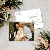 Leveren aan familie Kerstmis Typografie Feestdagenkaart