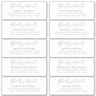 Leveren aan Gast Adresetiketten BESTELLEN op 6" of Sticker