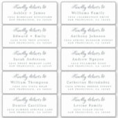 Leveren aan Kalligrafie Bruiloft Gast Adres Sticker (Voorkant)