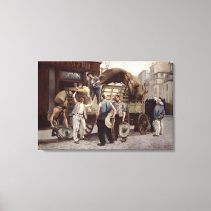 Leverend meel, 1885 canvas afdruk