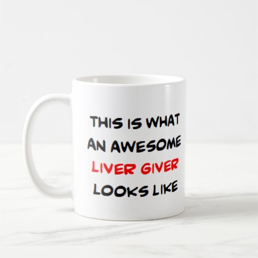 Levergever, geweldige koffiemok (Links)