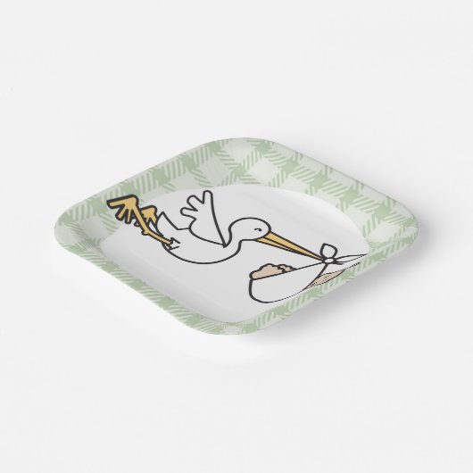 Levering Baby winkel Papieren Bordje (Gebogen)