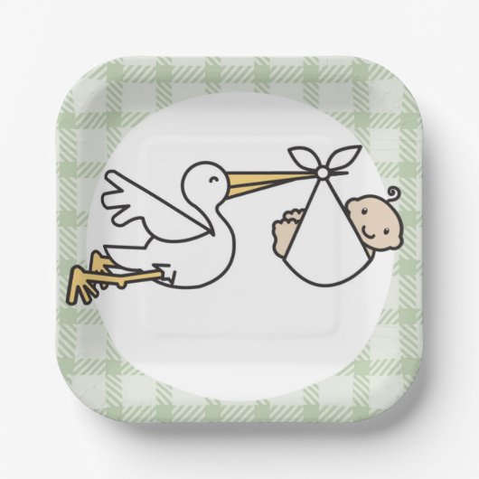 Levering Baby winkel Papieren Bordje (Voorkant)