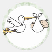 Levering Baby winkel Ronde Sticker (Voorkant)