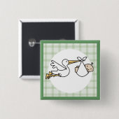 Levering Baby winkel Vierkante Button 5,1 Cm (Voorkant /achterkant)