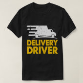 Levering chauffeur voedsellevering koerierbezorgin t-shirt (Design voorkant)