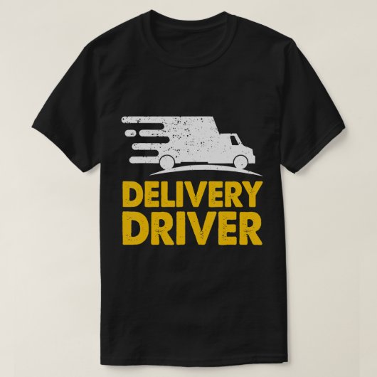 Levering chauffeur voedsellevering koerierbezorgin t-shirt (Design voorkant)