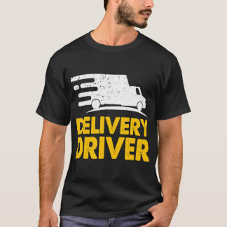 Levering chauffeur voedsellevering koerierbezorgin t-shirt