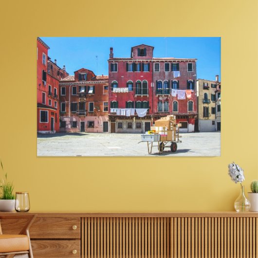 Levering dozen in Venetië Canvas Afdruk (Insitu (Woonkamer))