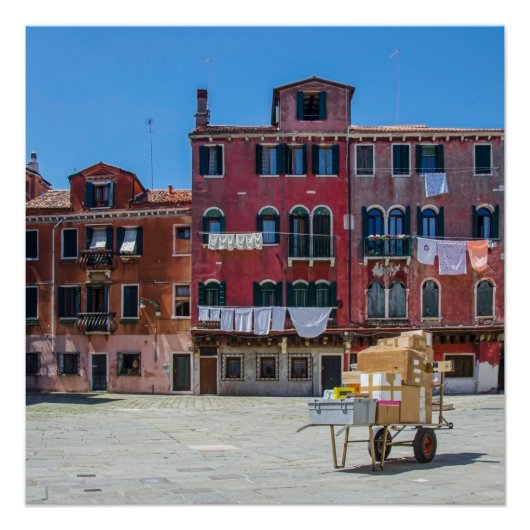 Levering dozen in Venetië Perfect Poster (Voorkant)