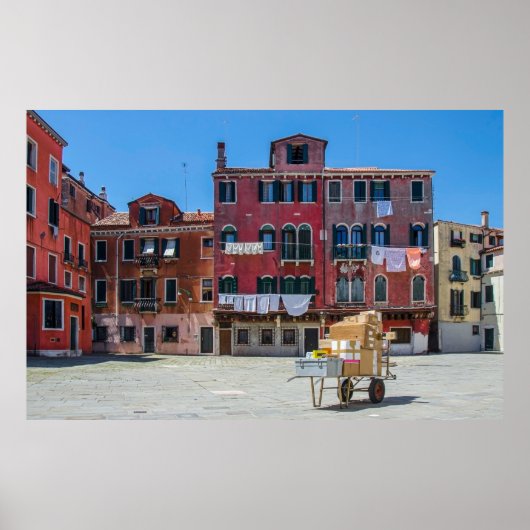 Levering dozen in Venetië Poster (Voorkant)