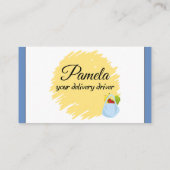 Levering Driver Klant Bedankt voor Tip Contactkaartje (Achterkant)