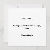 Levering en postdrager Hartelijk dank Bedankkaart (Achterkant)