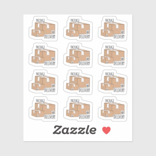 Levering Mail Pakket Verzending Herinnering Planne Sticker (Vel)