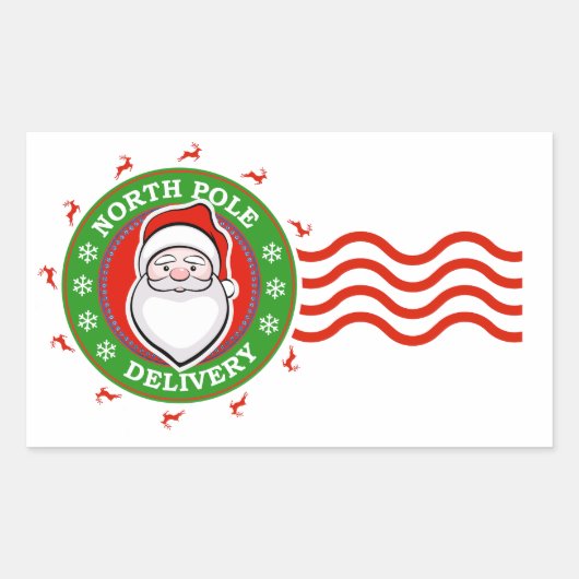Levering Noordpool Rechthoekige Sticker (Voorkant)