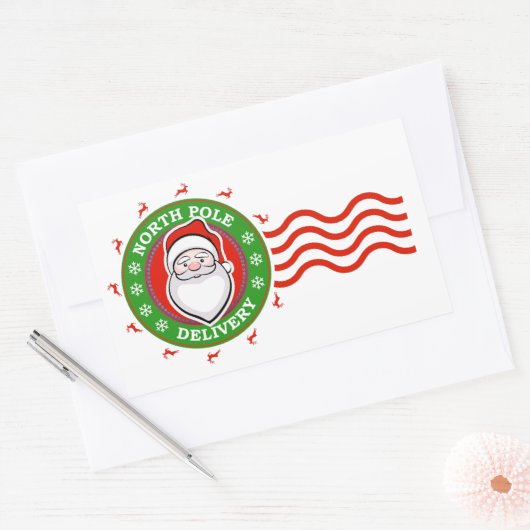 Levering Noordpool Rechthoekige Sticker (Envelop)