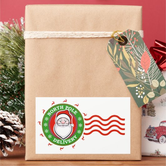 Levering Noordpool Rechthoekige Sticker (Feestdagen)