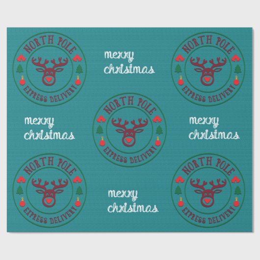 Levering op Noordpool Express Cadeaupapier (Vlak)