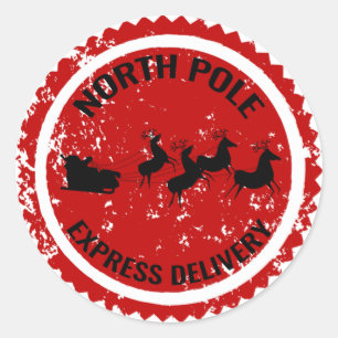 Levering op Noordpool Express Ronde Sticker