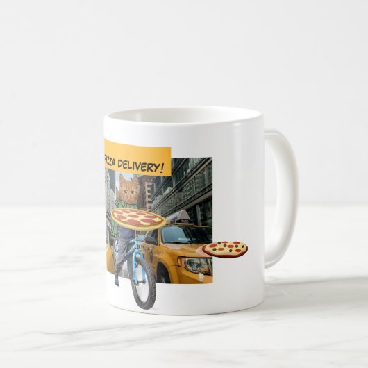 LEVERING PIZZA! Koffiekreeften Koffiemok (Voorkant rechts)