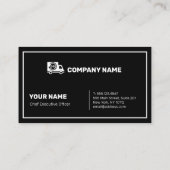 Levering Snel Modern Zwart-wit Professional Visitekaartje (Achterkant)