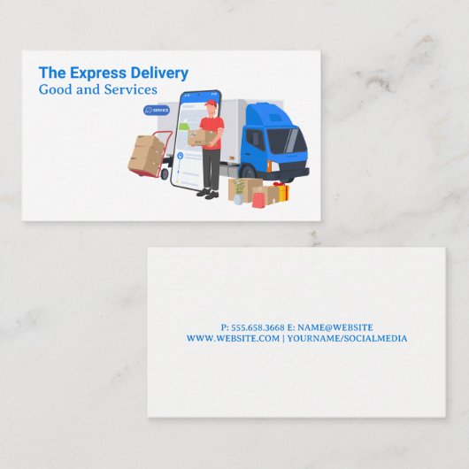 Levering Truck Services | Pakketstuurprogramma Visitekaartje (Voorkant / Achterkant)