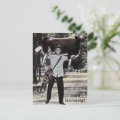 Levering van Antiek stamper op basis van immuunkoe Briefkaart (Staand voorkant)