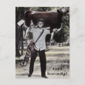 Levering van Antiek stamper op basis van immuunkoe Briefkaart (Voorkant)