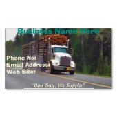 Levering van biz-Kaarten door transportbedrijven Visitekaartje Magneet (Voorkant)