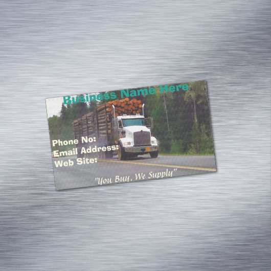 Levering van biz-Kaarten door transportbedrijven Visitekaartje Magneet (Voorbeeld)