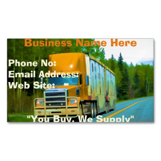 Levering van biz-Kaarten door transportbedrijven Visitekaartje Magneet