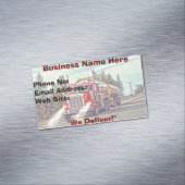Levering van biz-Kaarten door transportbedrijven Visitekaartje Magneet (Voorbeeld)