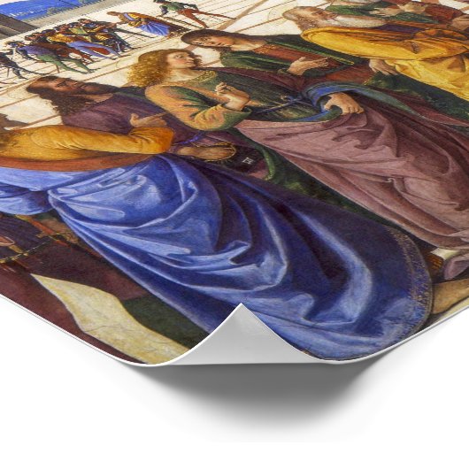 Levering van de sleutels | Pietro Perugino | Poster (Hoek)