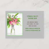 Levering van grijze bloemen visitekaartje (Voorkant)