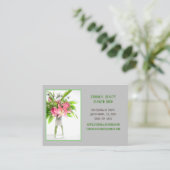 Levering van grijze bloemen visitekaartje (Staand voorkant)