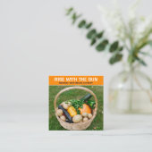 levering van organische groenten, vierkante visitekaartje (Staand voorkant)