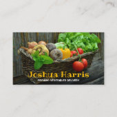 Levering van organische groenten visitekaartje (Voorkant)