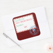 Levering van Santa's Workshop Vierkante Sticker (Envelop)