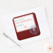 Levering van Santa's Workshop Vierkante Sticker (Envelop)