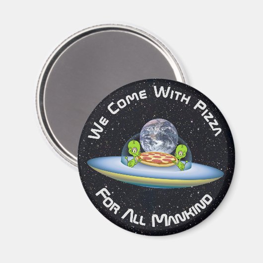  levering van UFO-Pizza Magneet (Voorkant / Achterkant)