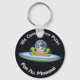 levering van UFO-Pizza Sleutelhanger