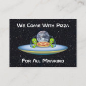 levering van UFO-Pizza Visitekaartje (Voorkant)