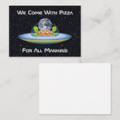 levering van UFO-Pizza Visitekaartje (Voorkant / Achterkant)