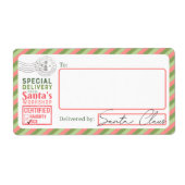 Levering van verzendlabels voor de kerstman etiket (Voorkant)